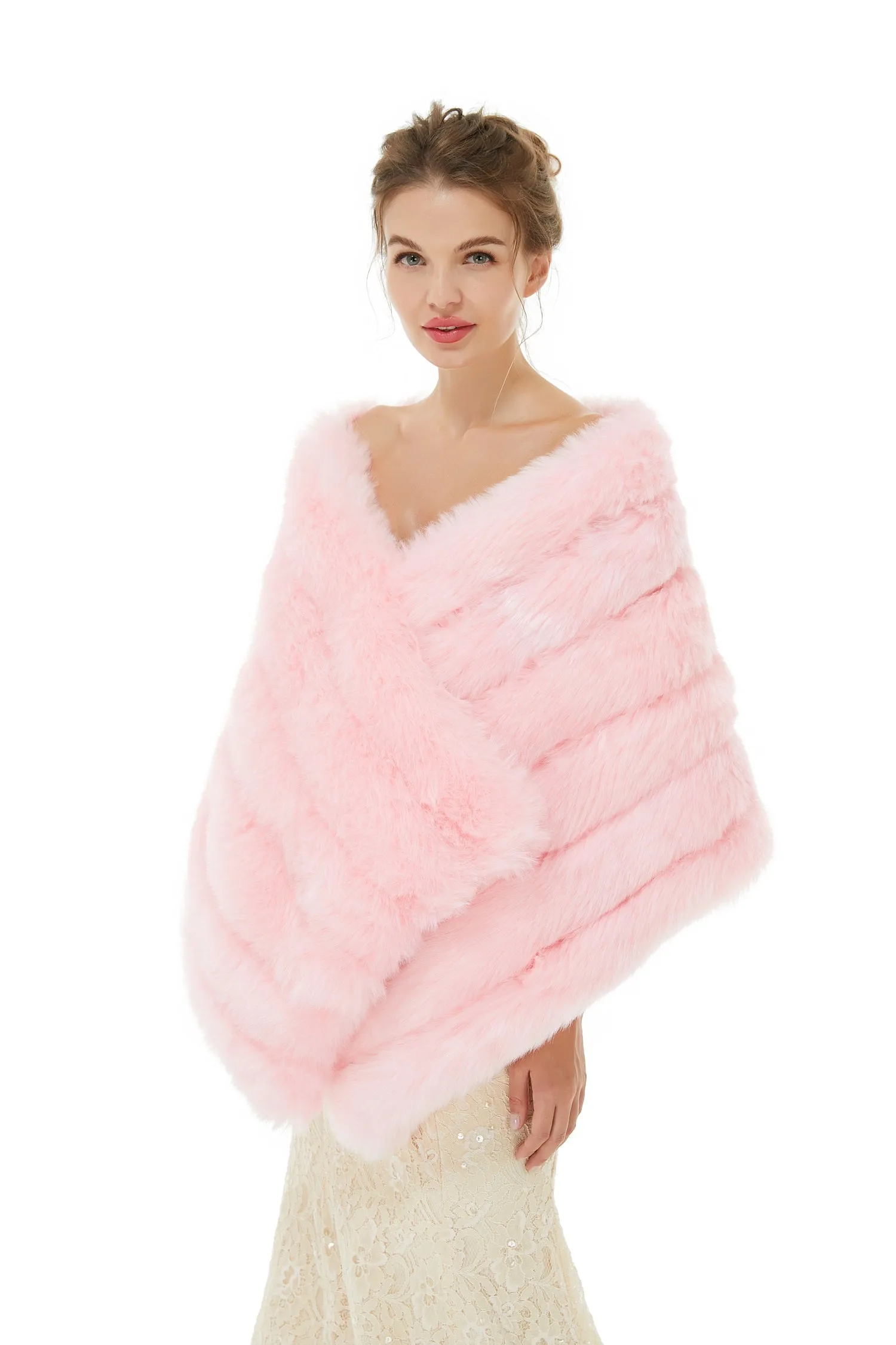 Chloe - Winter Faux Fur Wedding Wrap