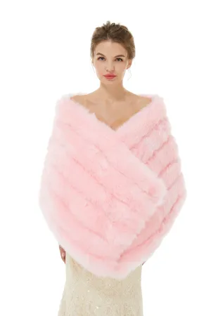 Chloe - Winter Faux Fur Wedding Wrap