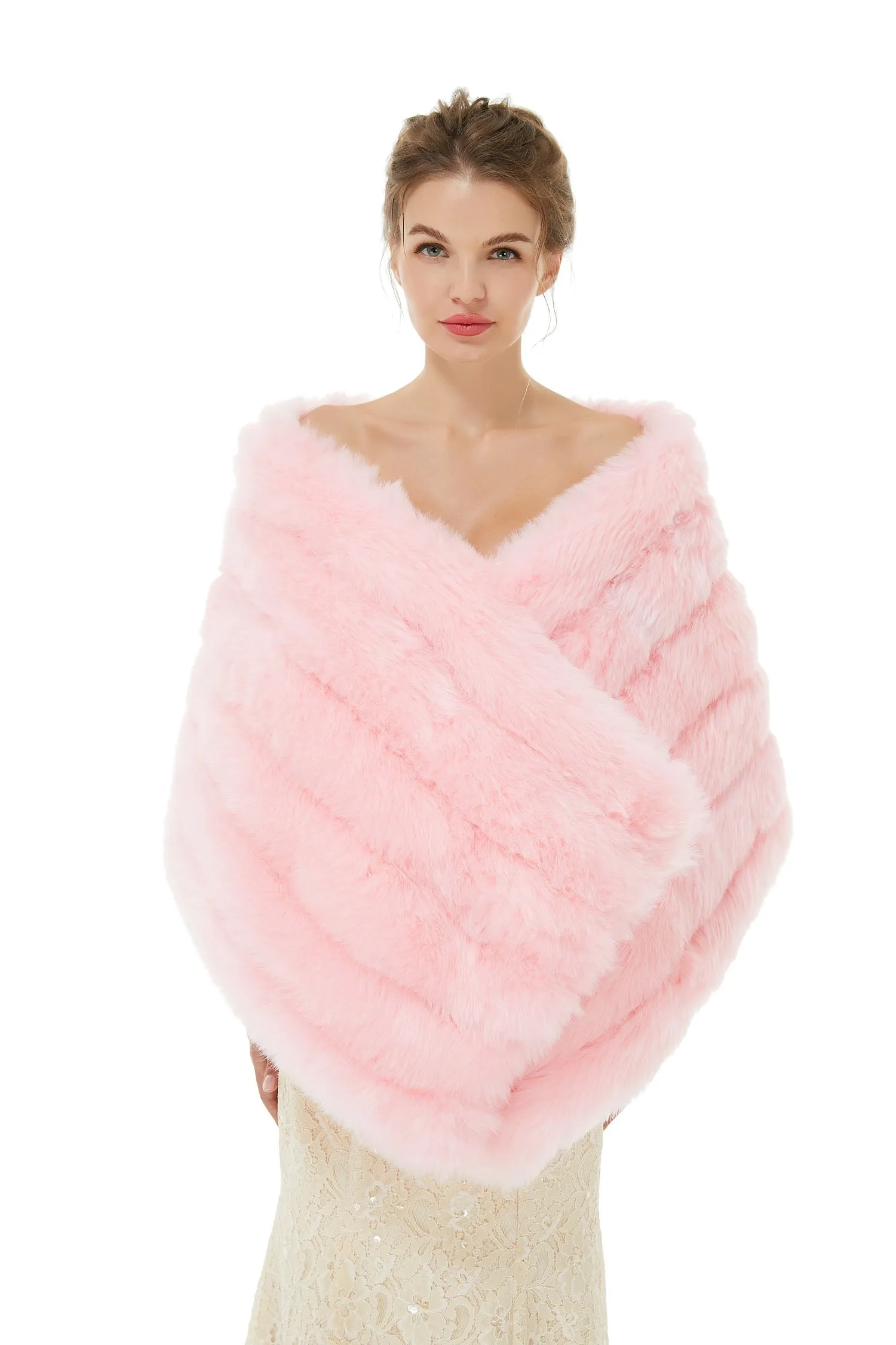 Chloe - Winter Faux Fur Wedding Wrap