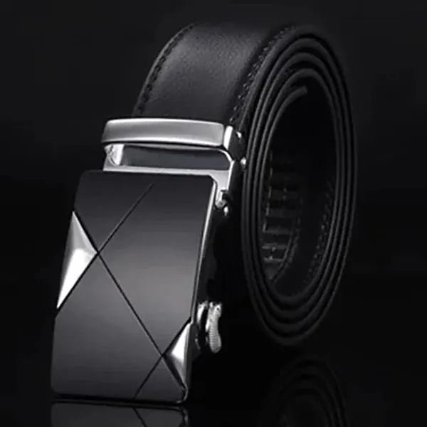 Classic Black Leather Belt for Men
