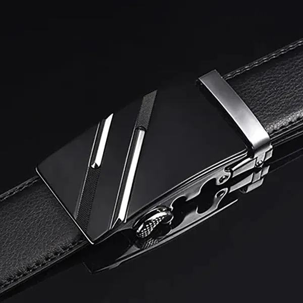 Classic Black Leather Belt for Men