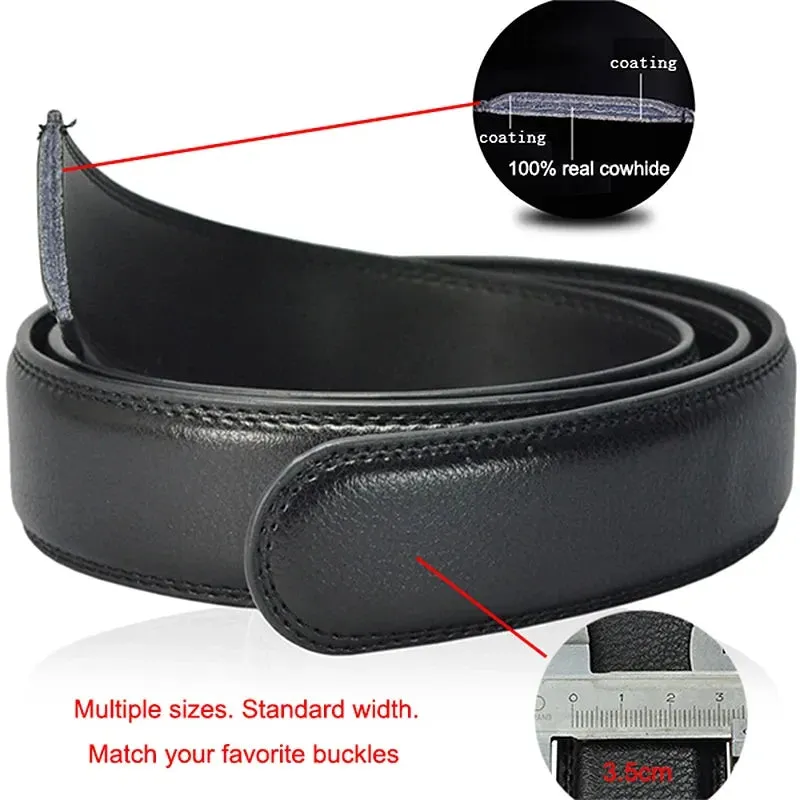 Classic Black Leather Belt for Men
