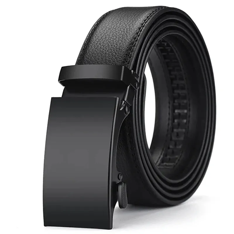 Classic Black Leather Belt for Men