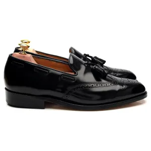 'Clive' Black Leather Tassel Loafers UK 7.5 F