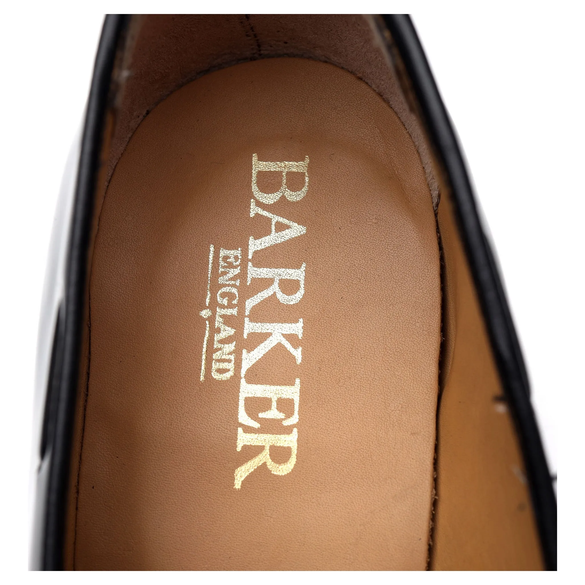 'Clive' Black Leather Tassel Loafers UK 7.5 F