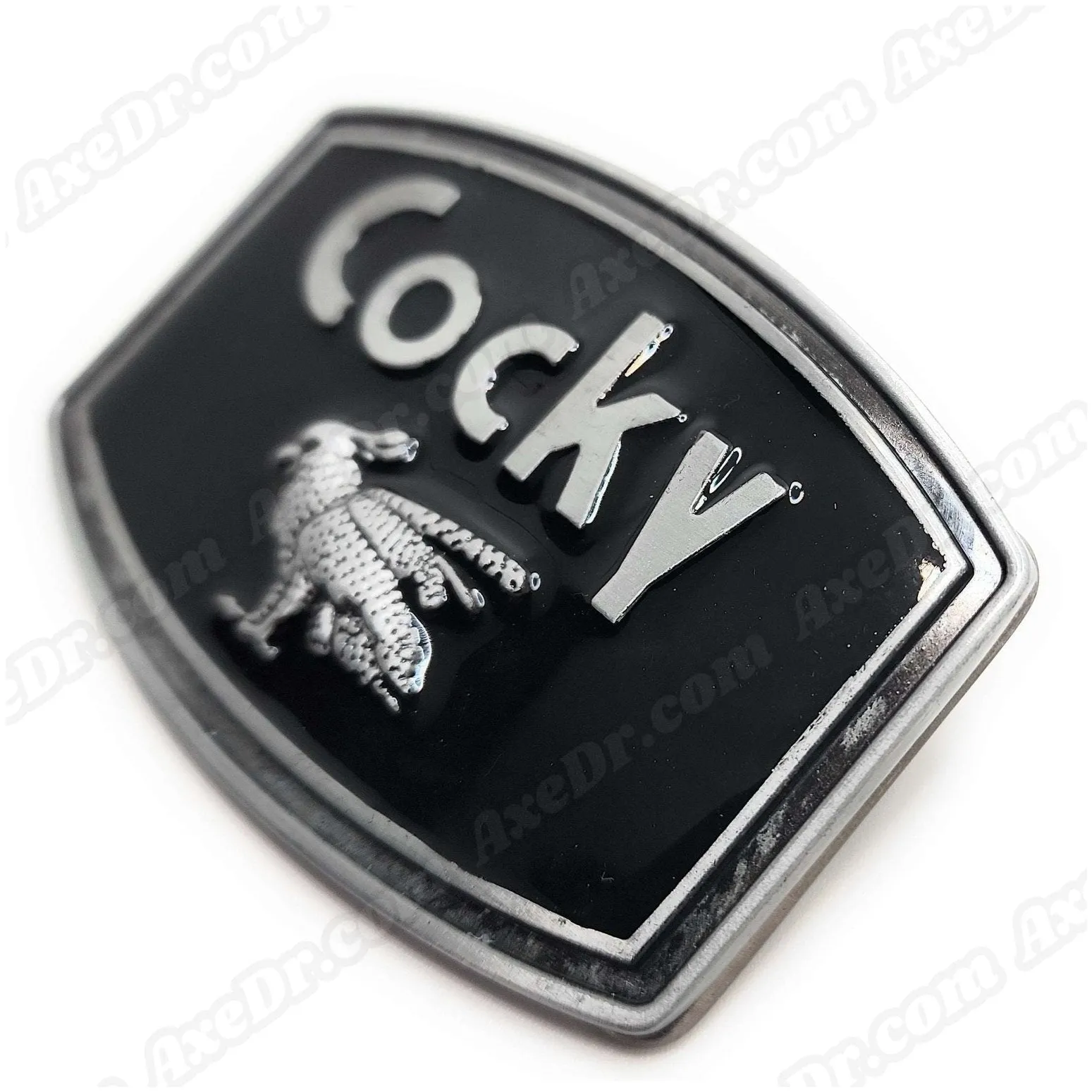Cocky Belt Buckle Black Enamel