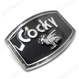 Cocky Belt Buckle Black Enamel