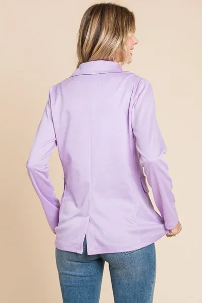 Cordelia Button Up Long Sleeve Slit Blazer