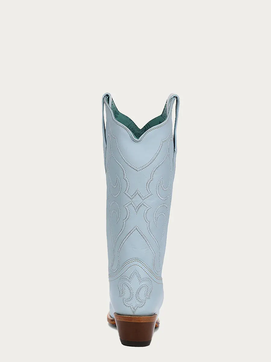 Corral Embroidery Baby Blue Snip Toe