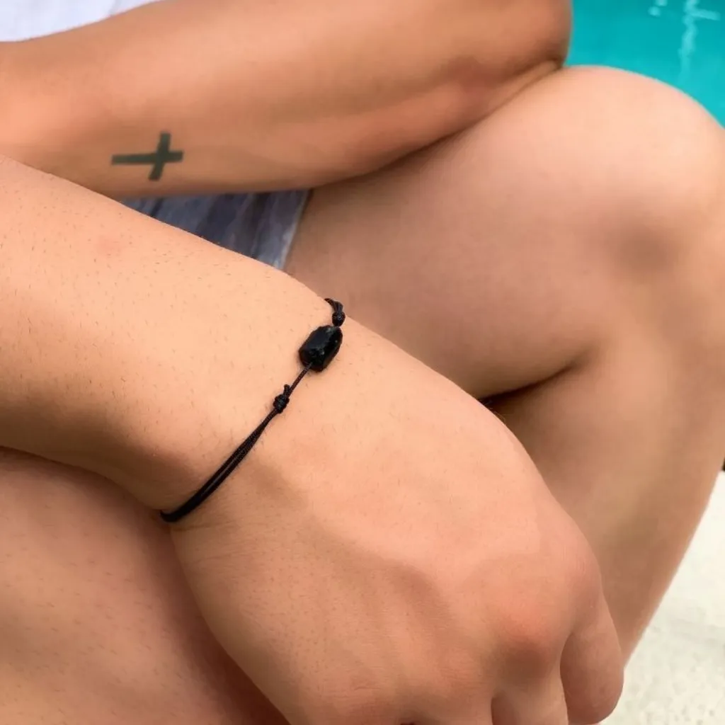 Couples Raw Black Tourmaline Bracelet - Shared Protection