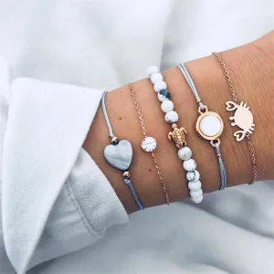 Crab Love 5-Piece Bracelet