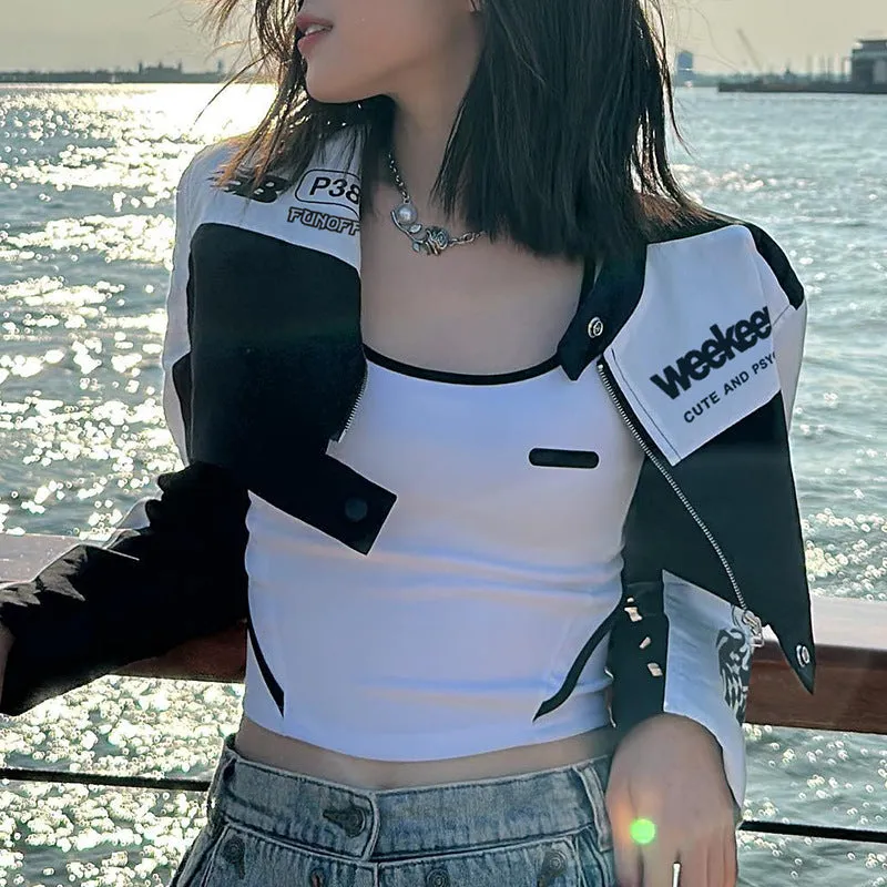 Cropped Motorcycle Jacket