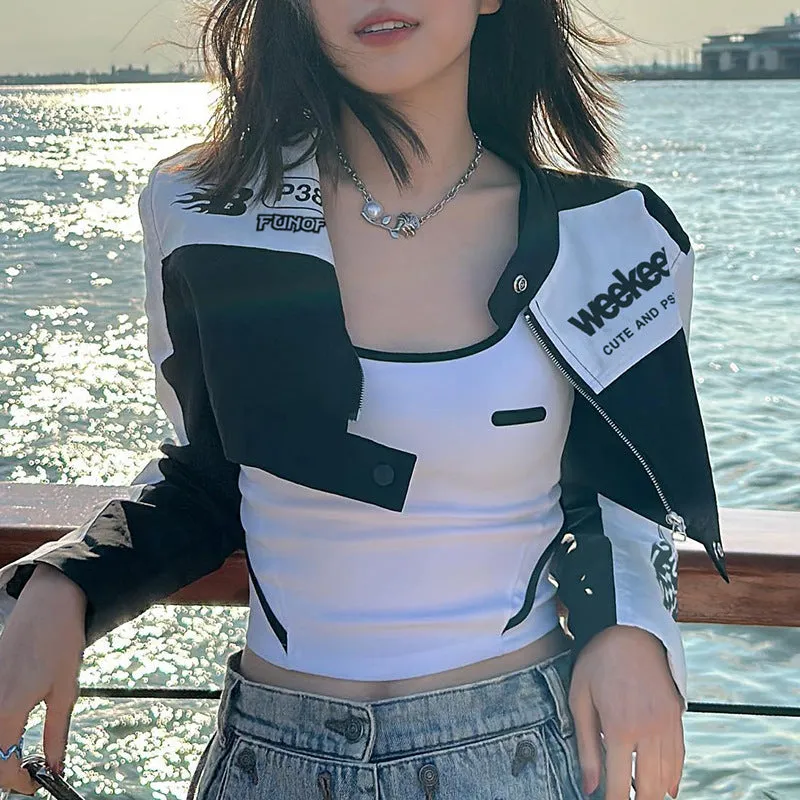 Cropped Motorcycle Jacket