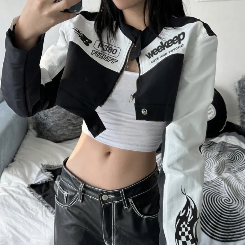 Cropped Motorcycle Jacket