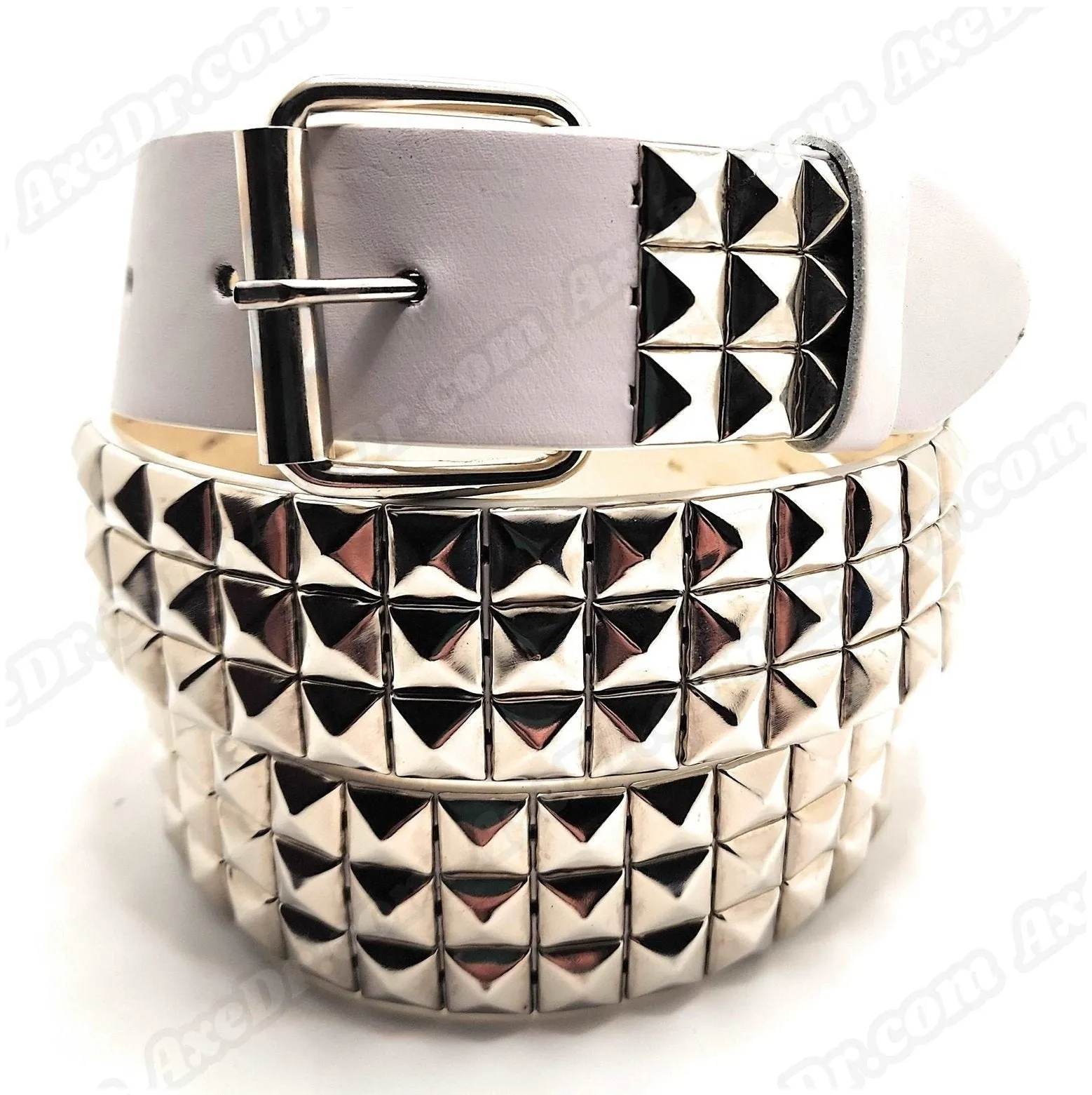 Crossed Axes Belt Buckle and Pyramid Studded Belt