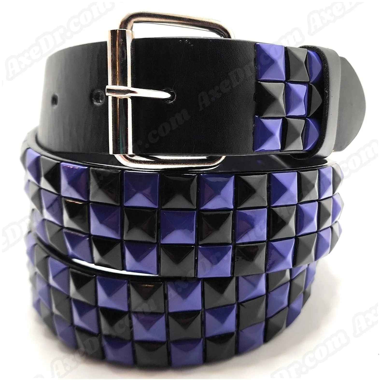Crossed Axes Belt Buckle and Pyramid Studded Belt