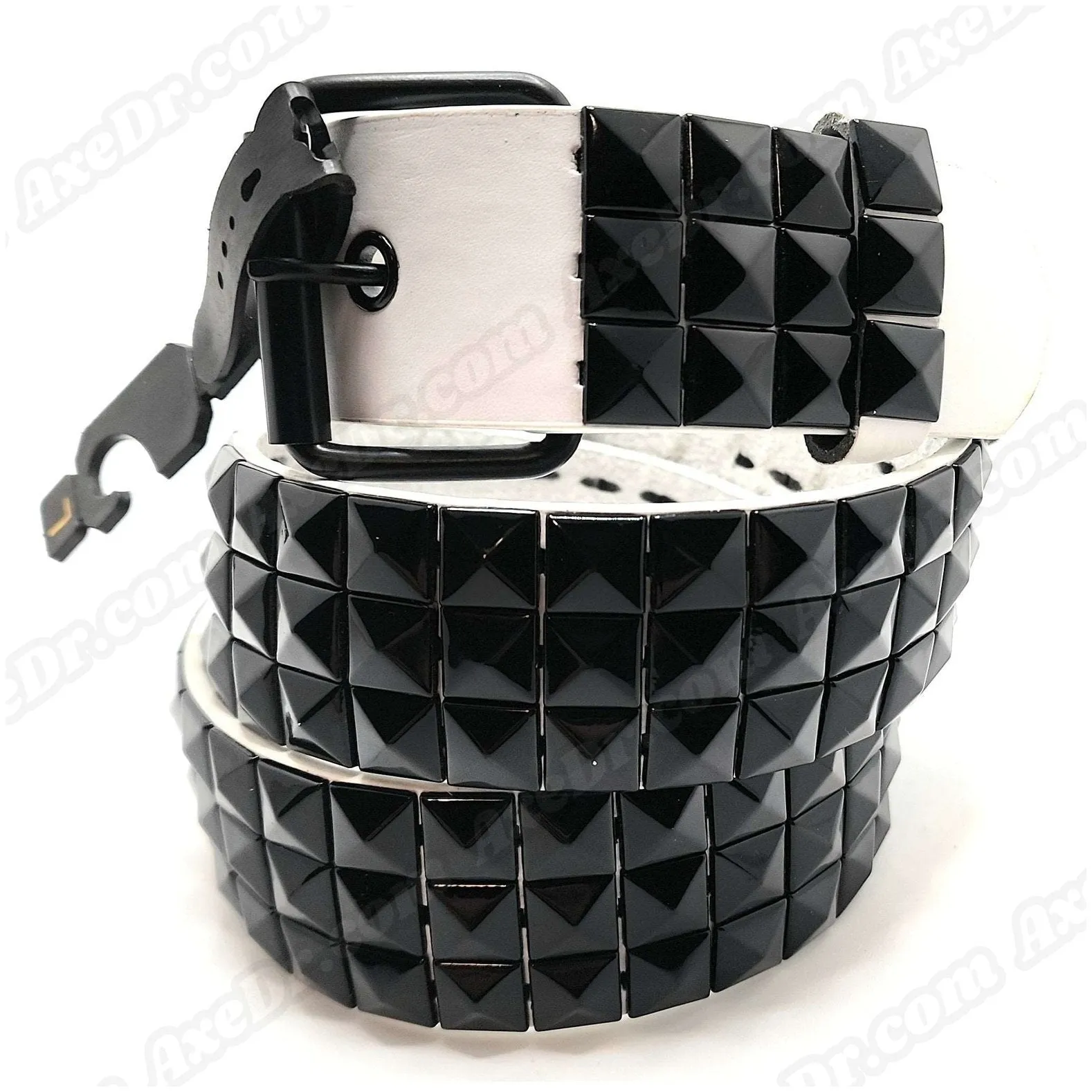 Crossed Axes Belt Buckle and Pyramid Studded Belt