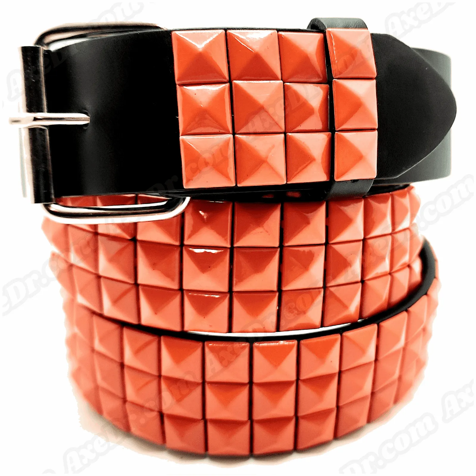 Crossed Axes Belt Buckle and Pyramid Studded Belt