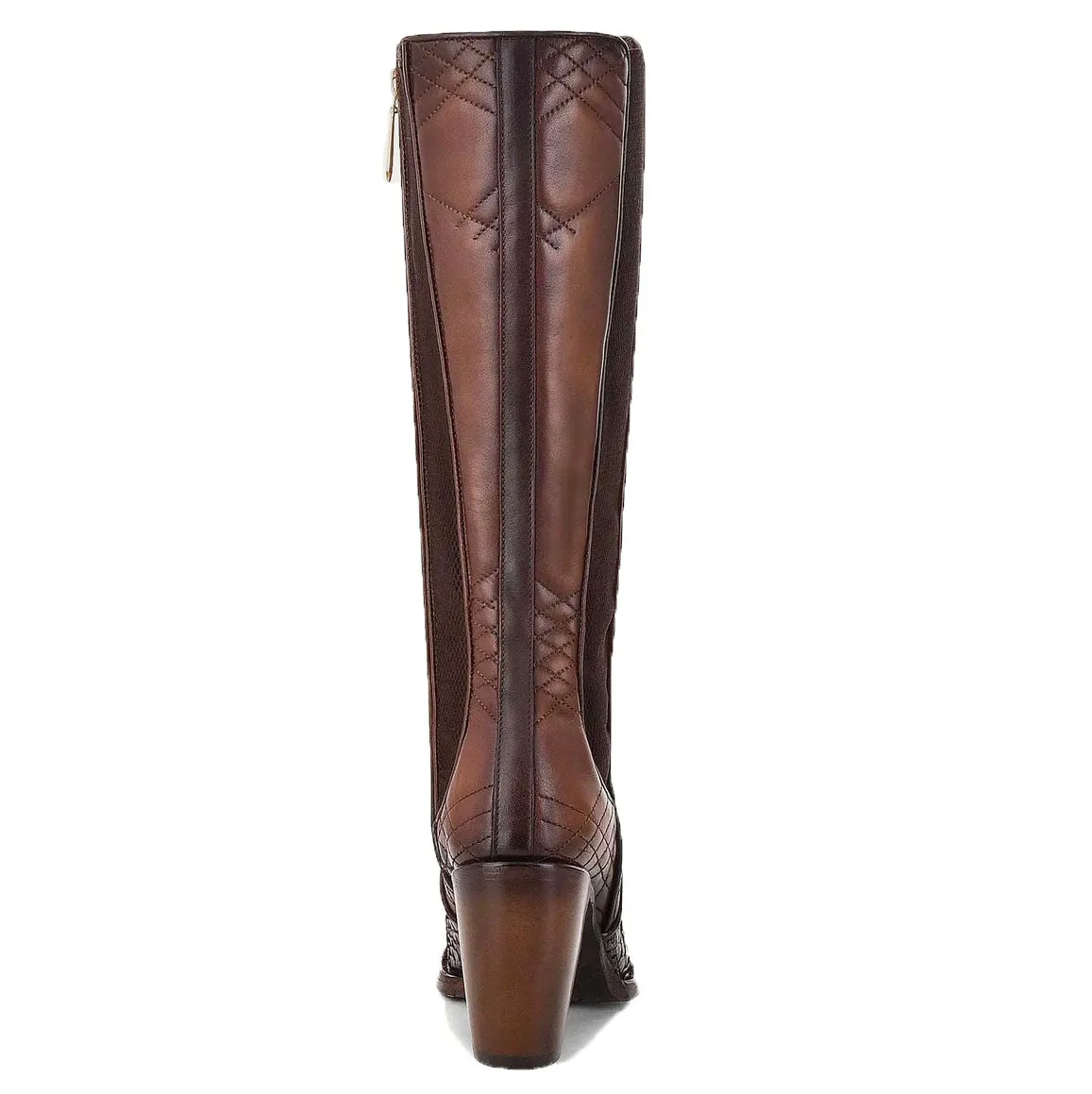 Cuadra Genuine Python Brown Leather Boot with Laser Engraved Details 3F66PH