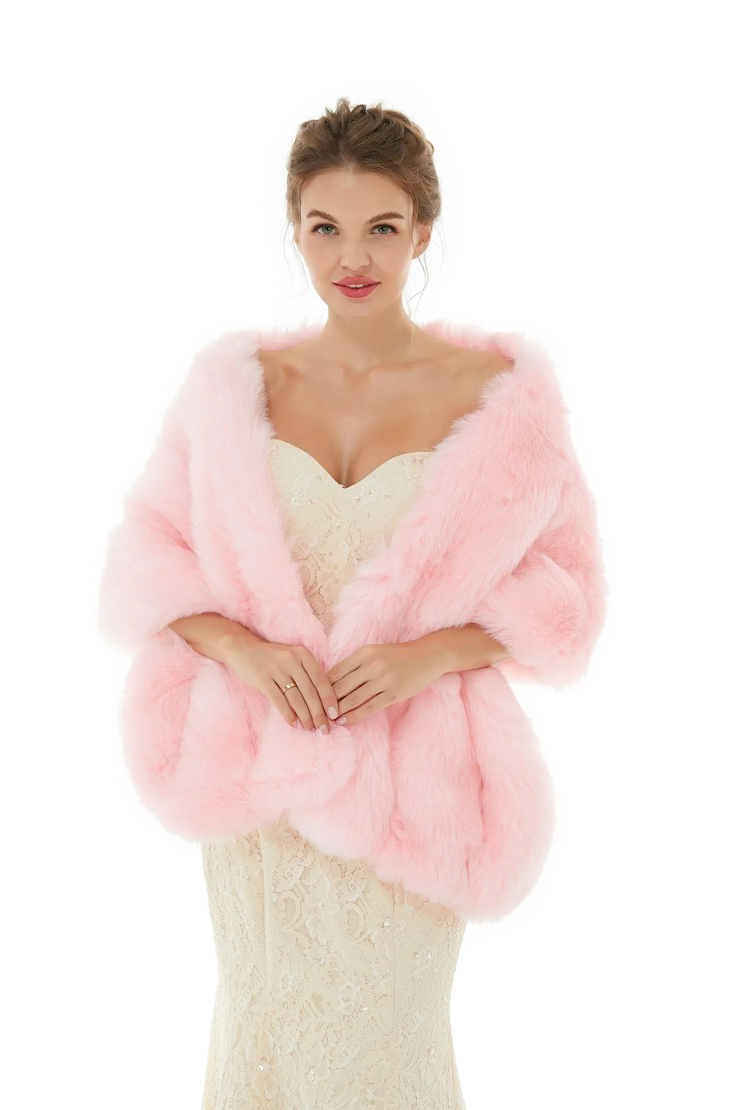 Daisy - Winter Faux Fur Wedding Wrap