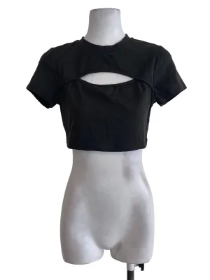 Dark Grey Crop Tee