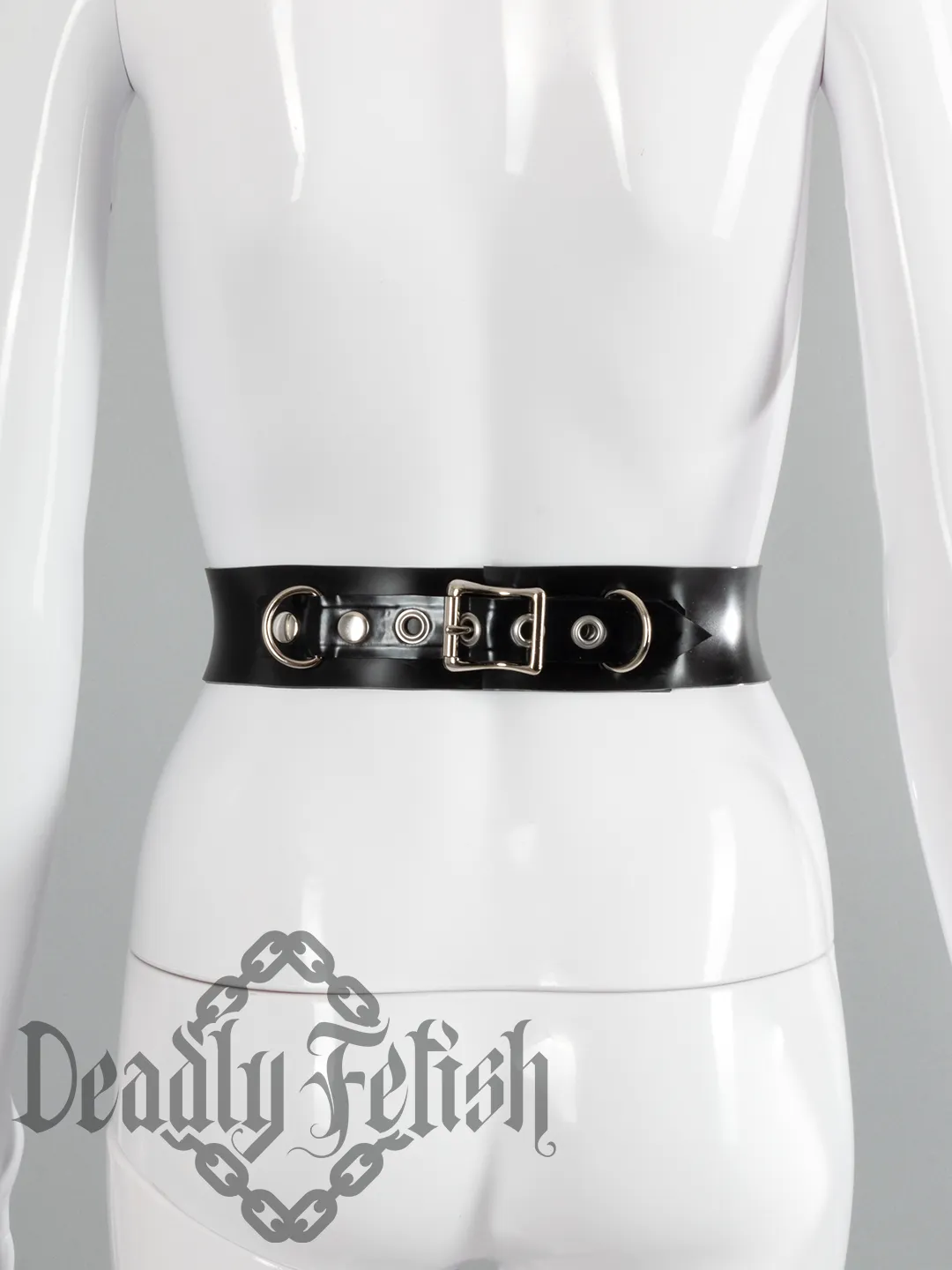 Deadly Fetish Latex: Heavy Latex Tie Plate Belt
