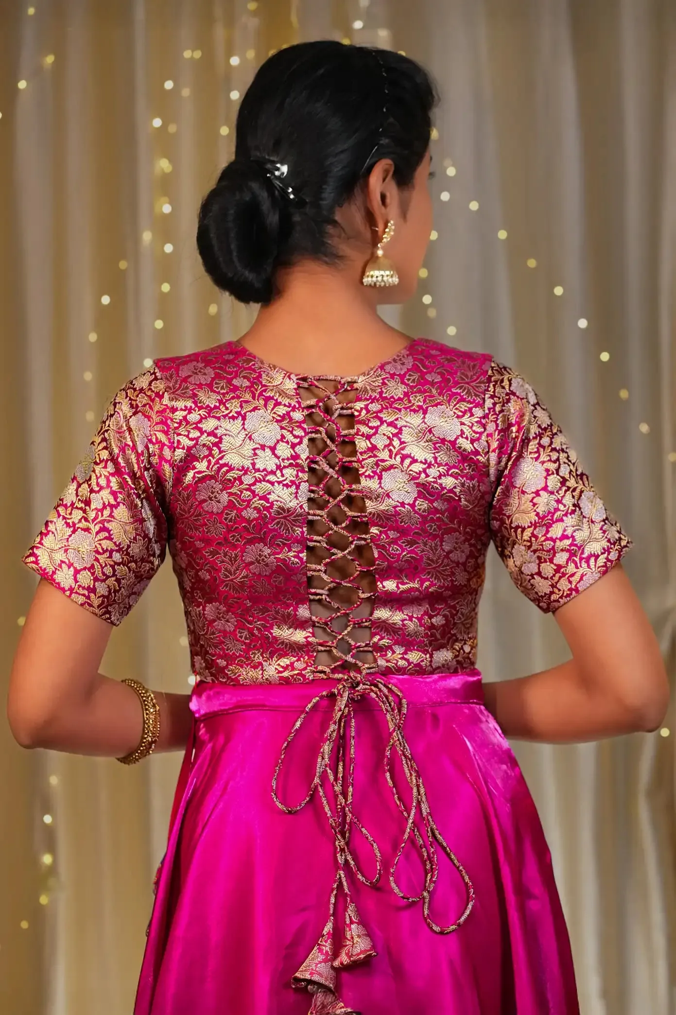 Dear Bride Tie up Back Knot Blouse