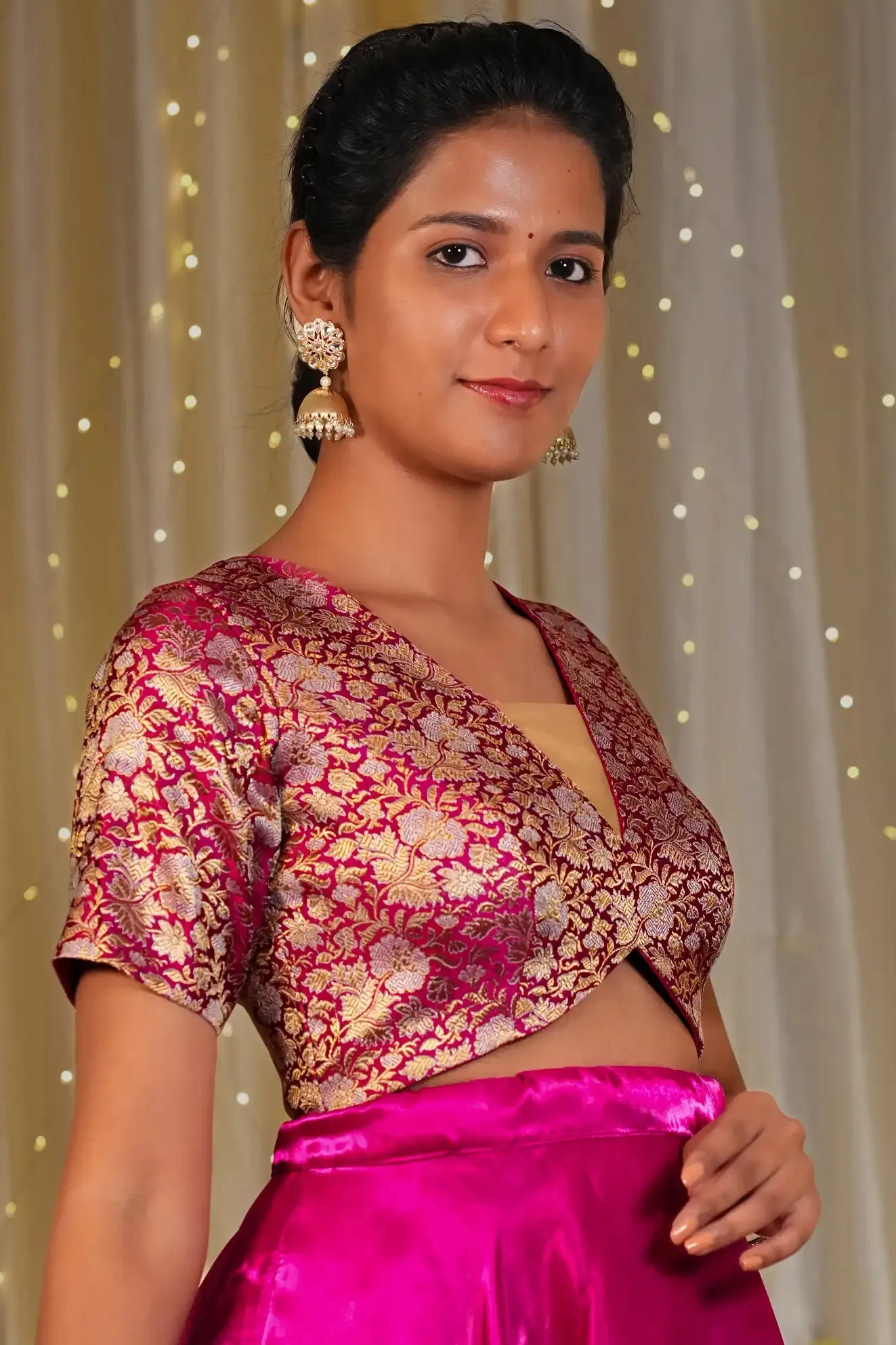Dear Bride Tie up Back Knot Blouse