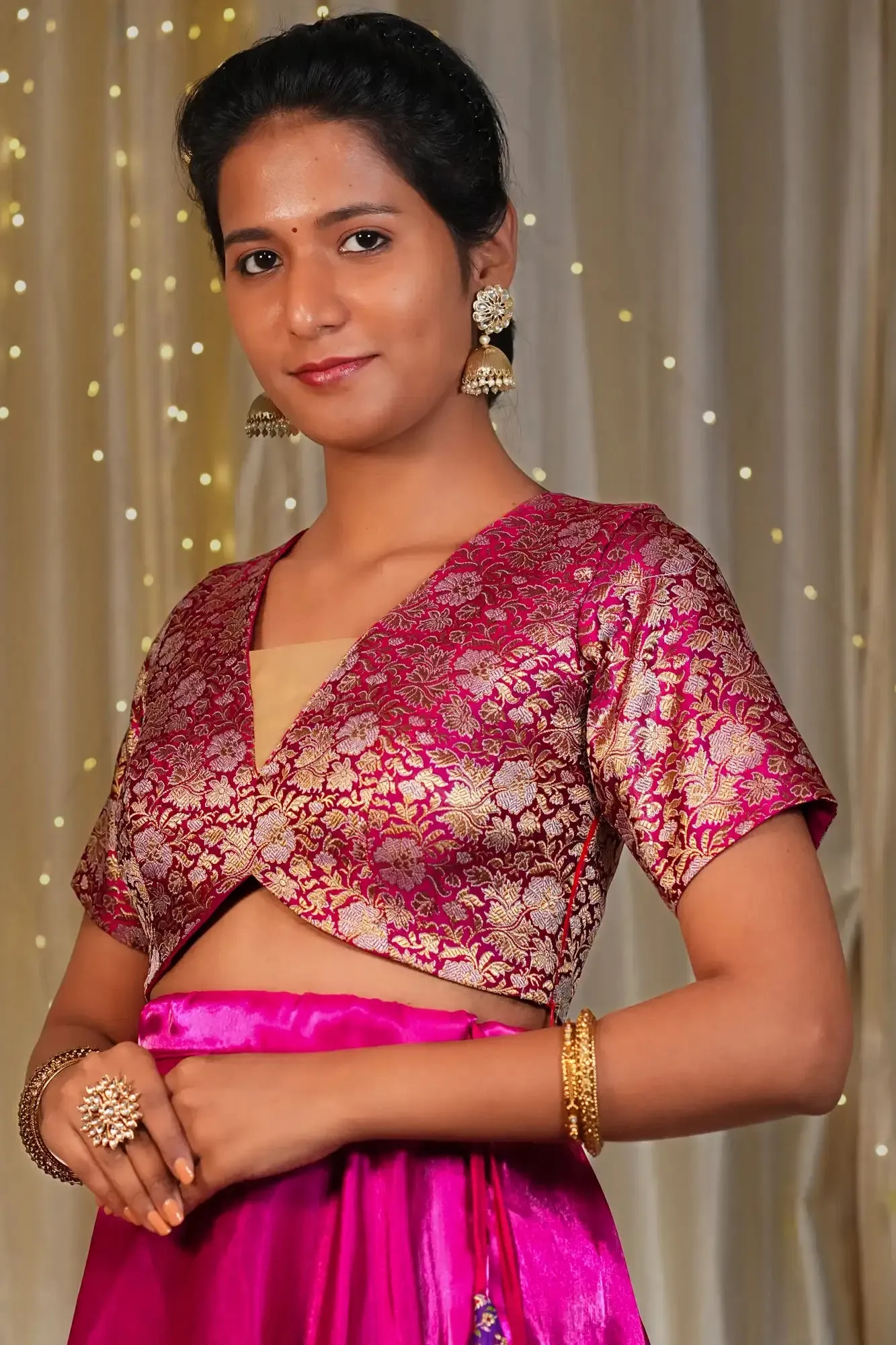 Dear Bride Tie up Back Knot Blouse
