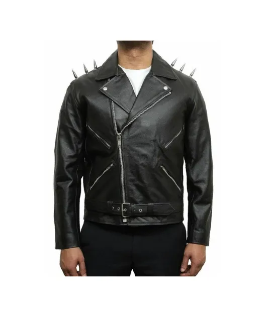 Devil Spikes Leather Motorcycle Jacket