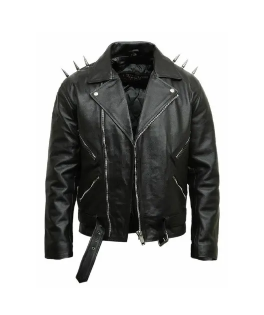 Devil Spikes Leather Motorcycle Jacket