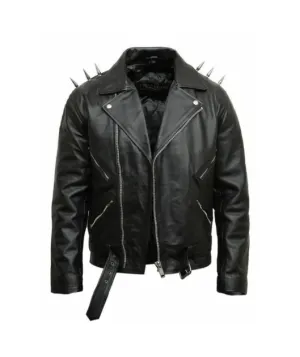 Devil Spikes Leather Motorcycle Jacket