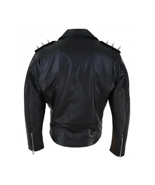 Devil Spikes Leather Motorcycle Jacket