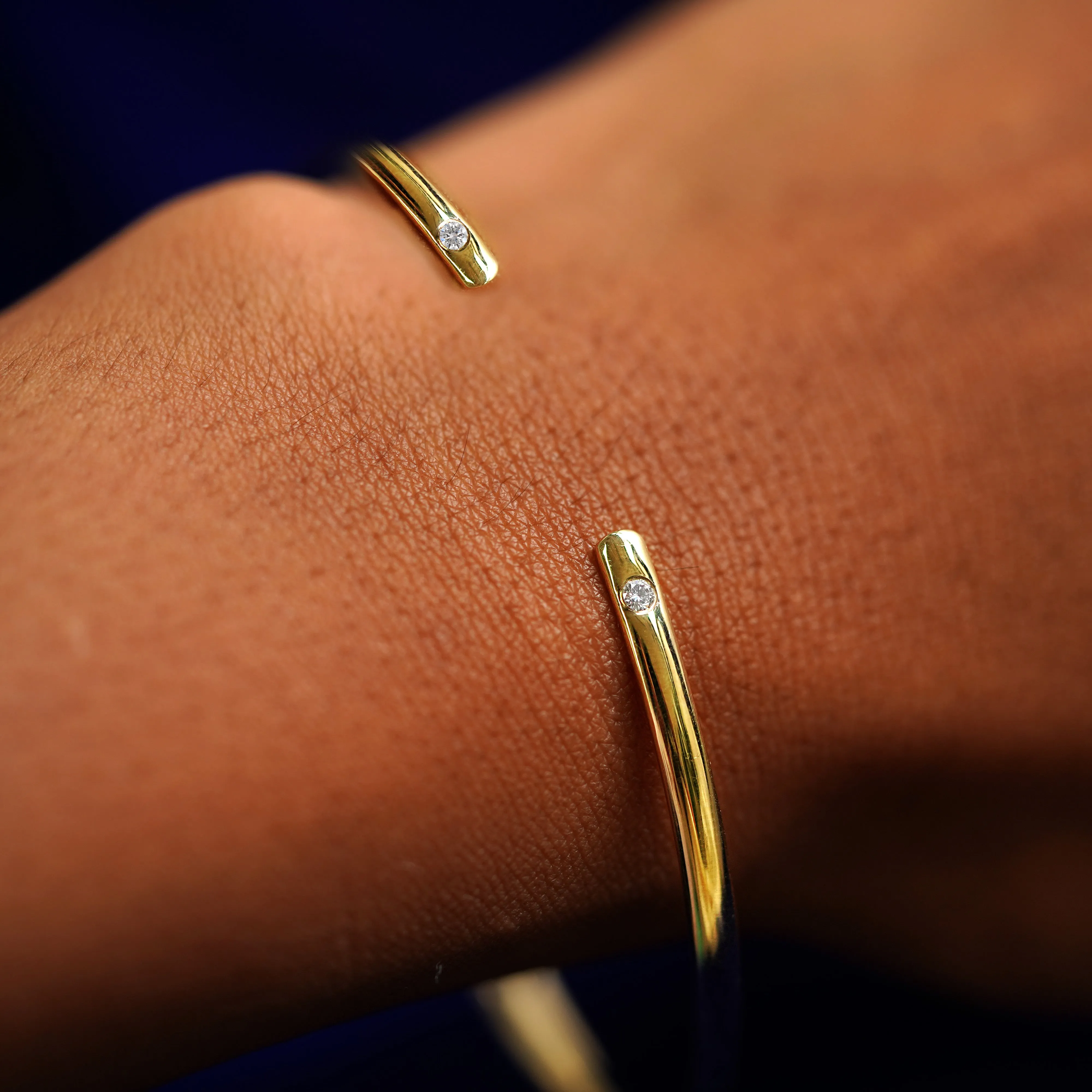 Diamond Open Bangle