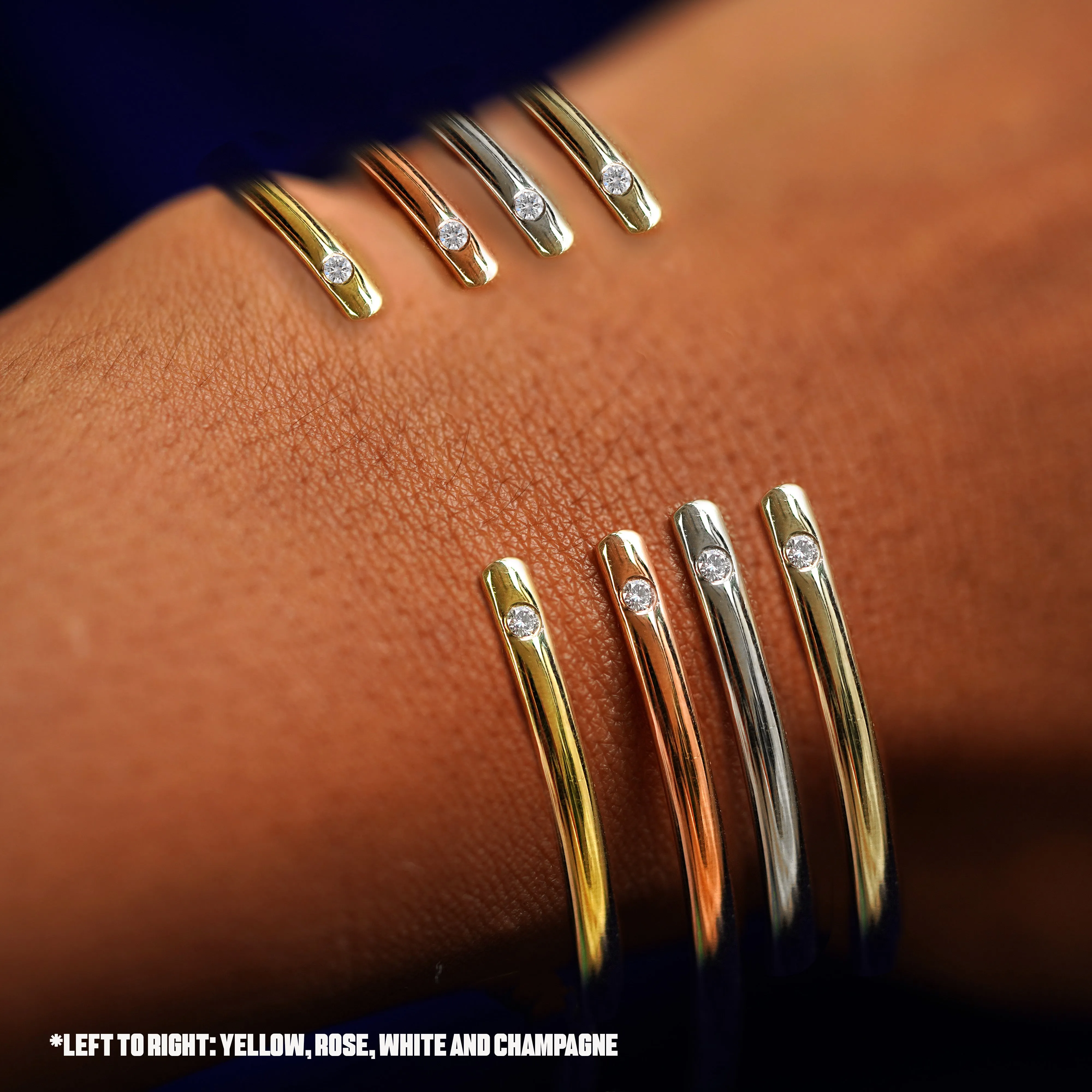 Diamond Open Bangle