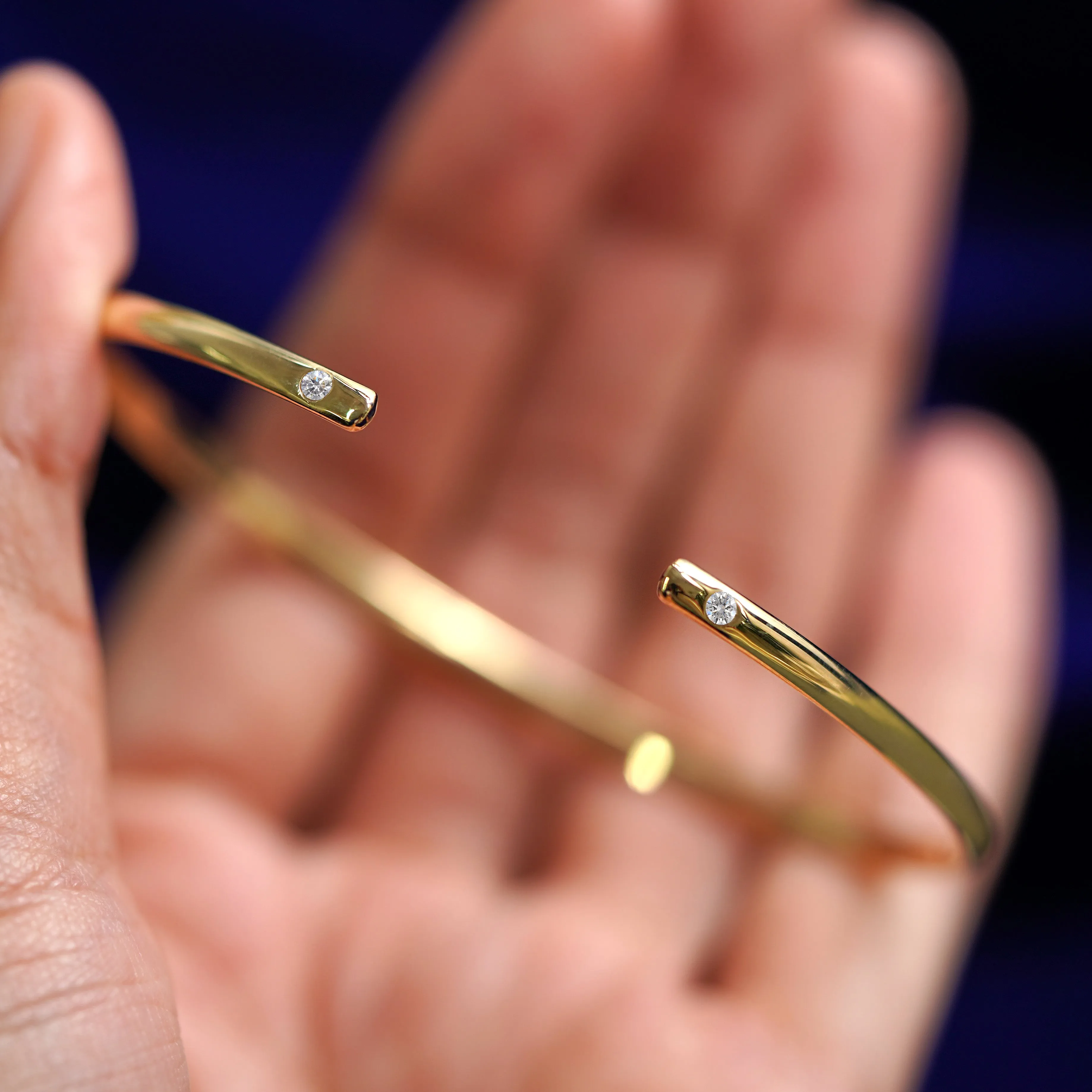 Diamond Open Bangle