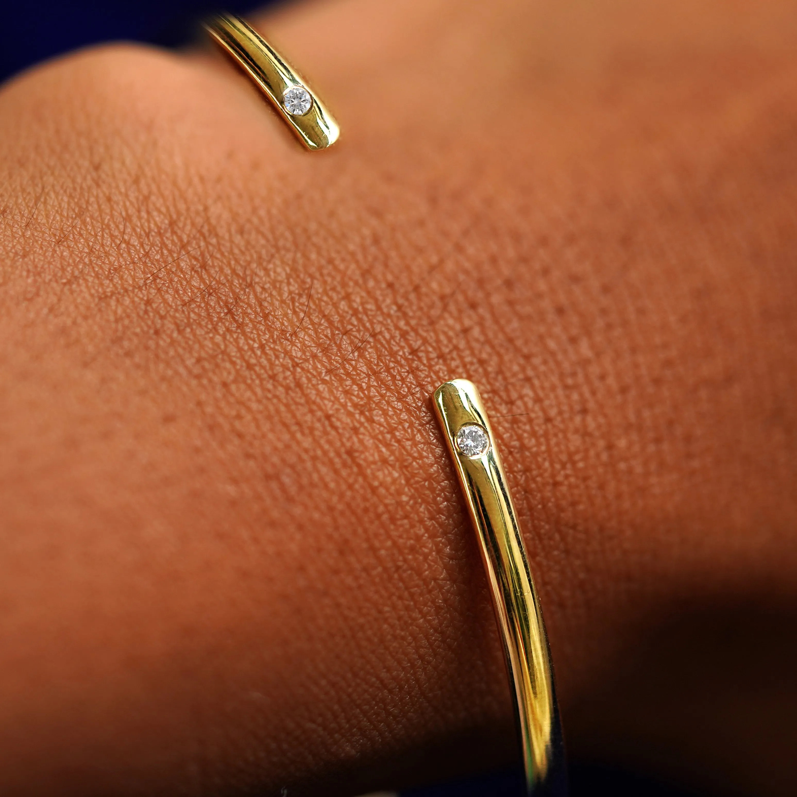 Diamond Open Bangle