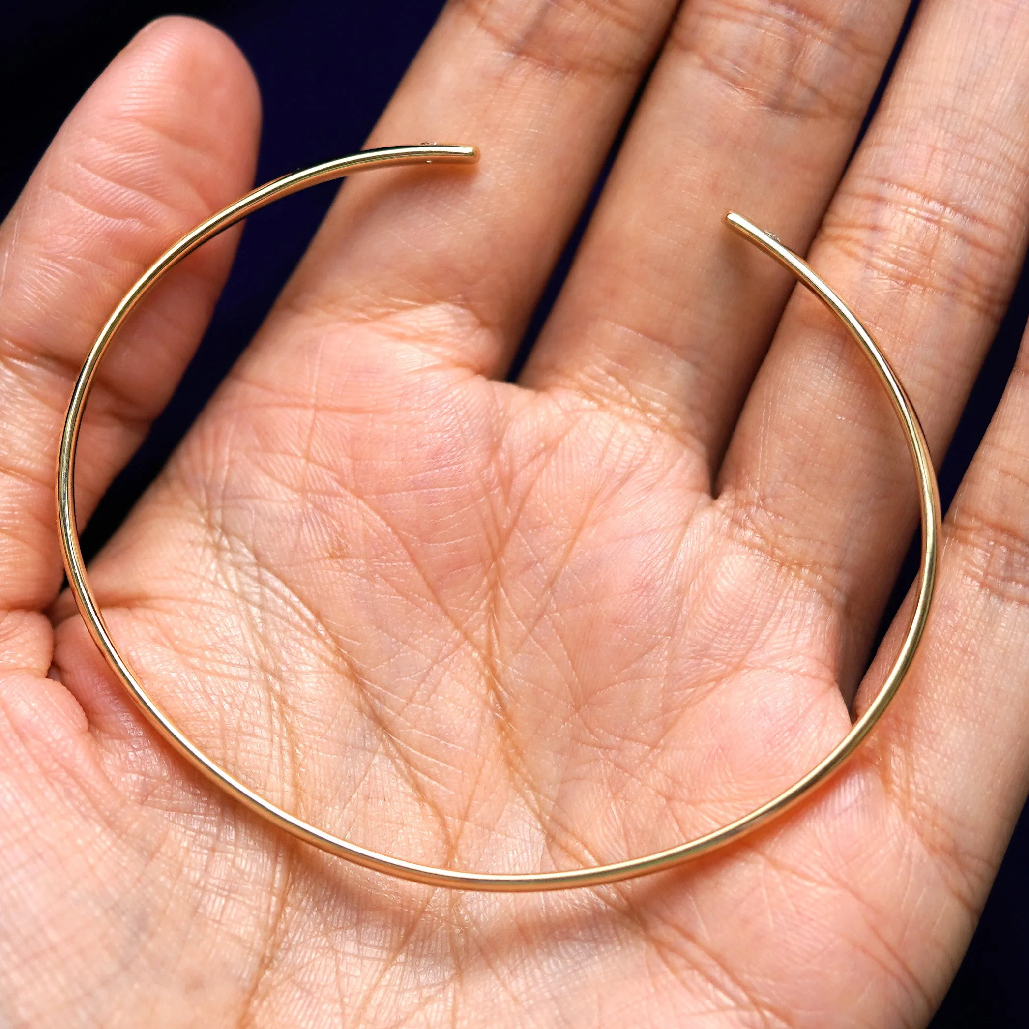Diamond Open Bangle