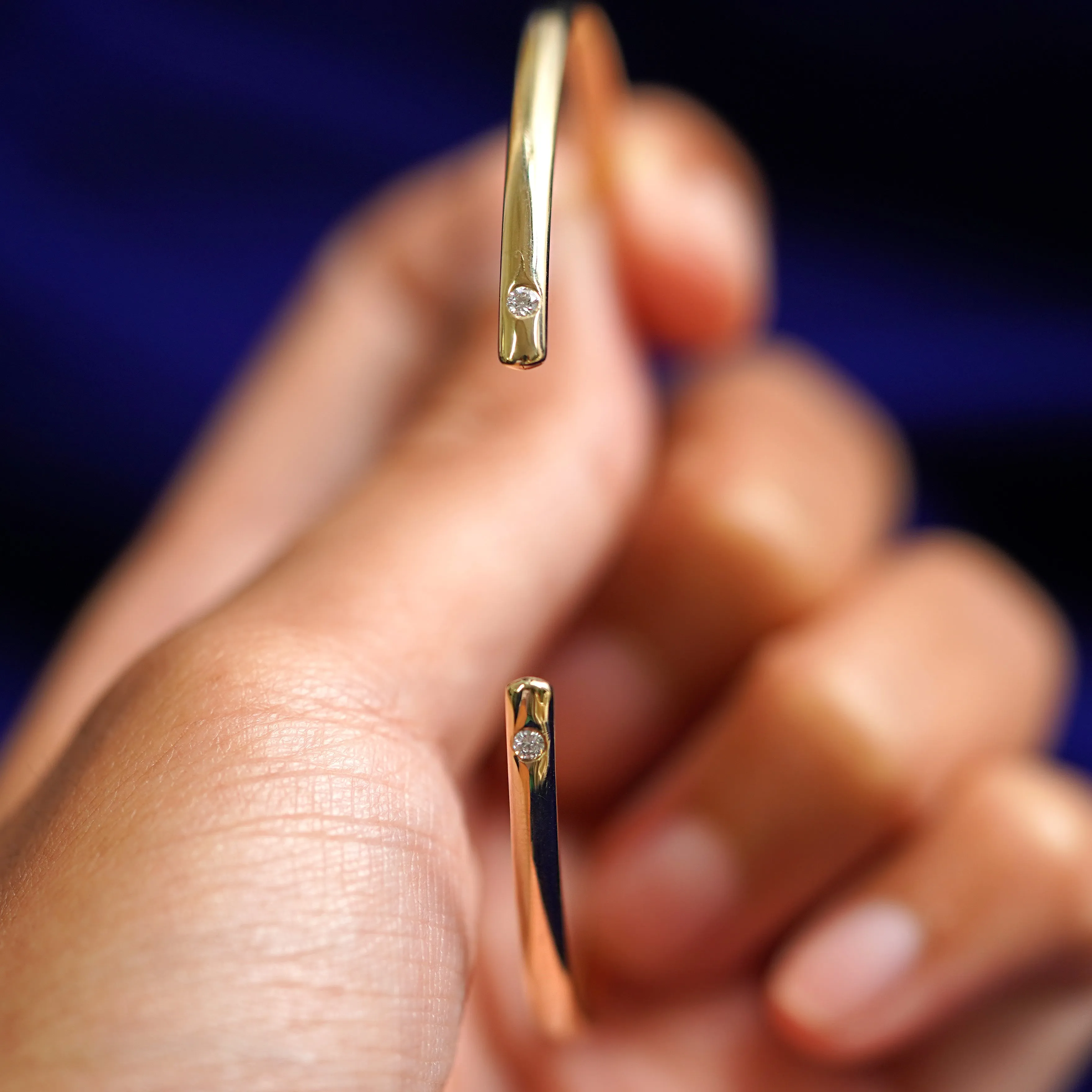 Diamond Open Bangle