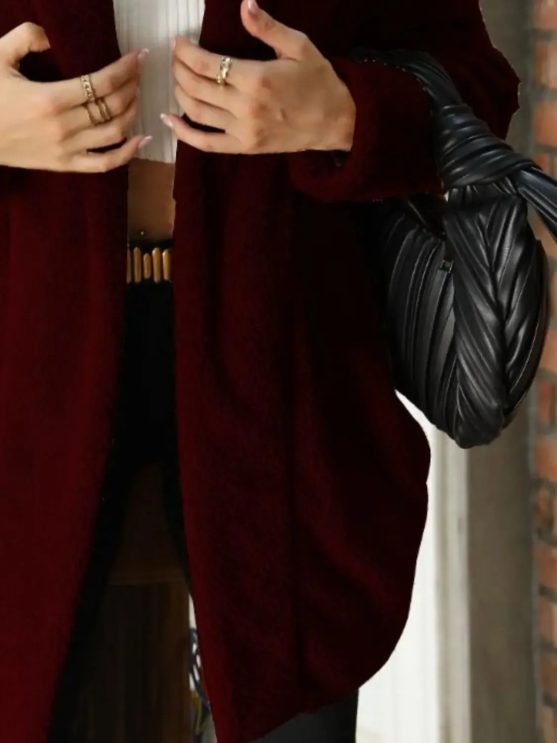 'Diora' Fleece Fur Open Coat