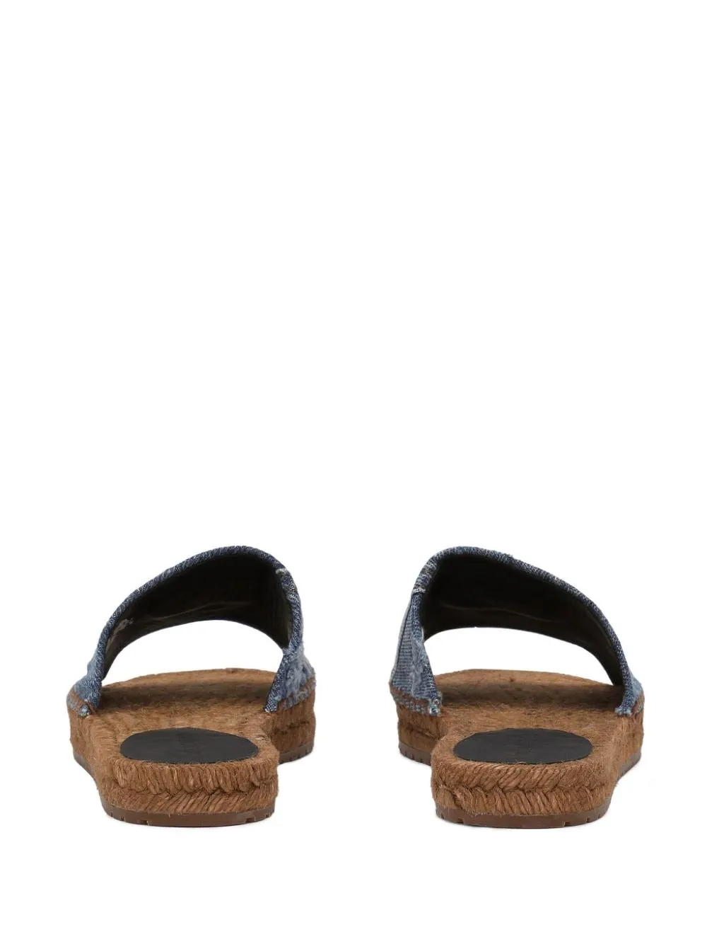 Dolce & Gabbana Espadrille Slide Sandal in Blue Denim