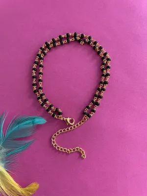 Double line Gold Plated Adjustable Mangalsutra Bracelets