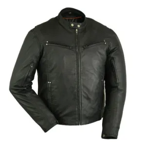 DSlmb742 MEN'S LIGHTWEIGHT DRUM DYED NAKED LAMBSKIN JACKET