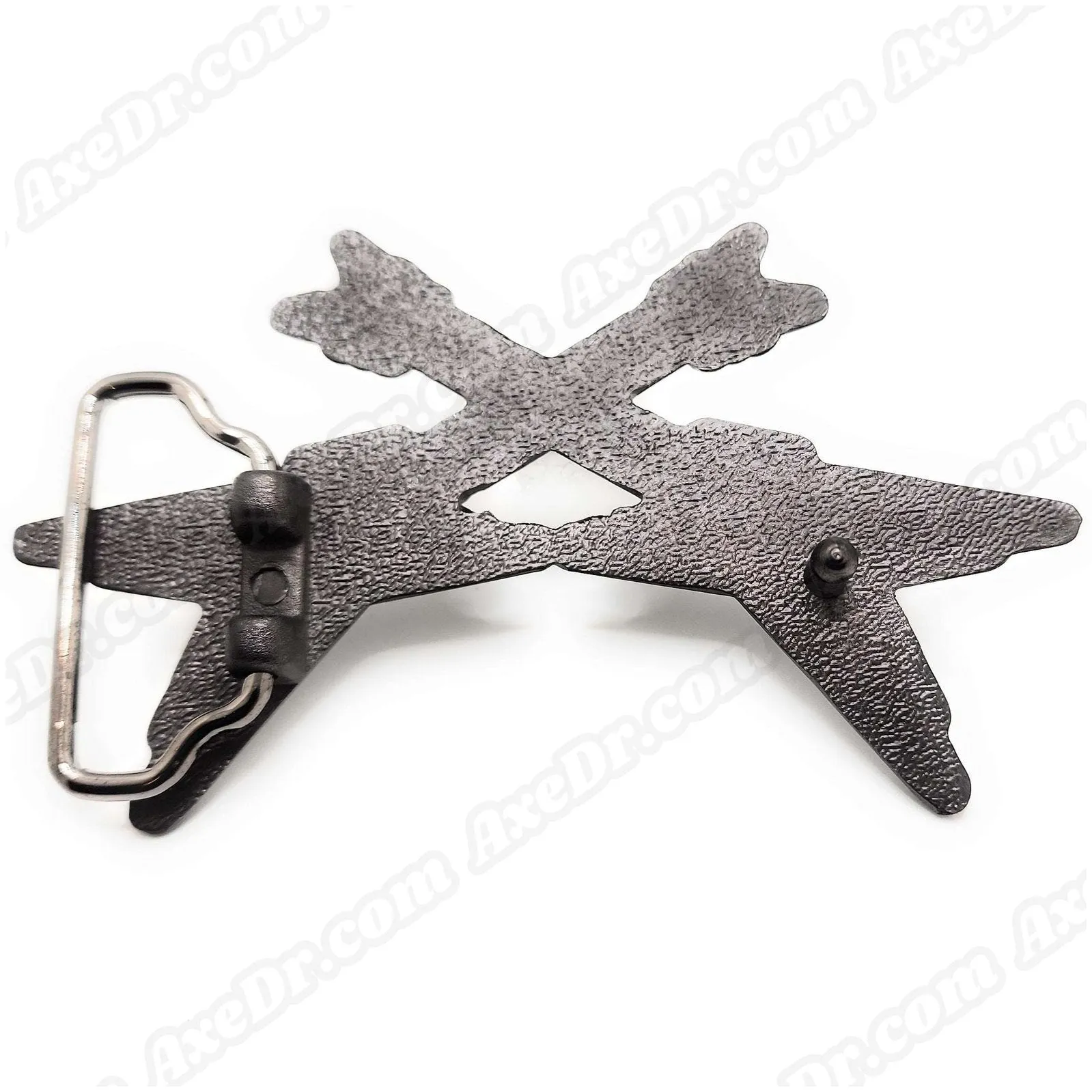 Dual Guitars Red Belt Buckle / Crossed Guitars Belt Buckle