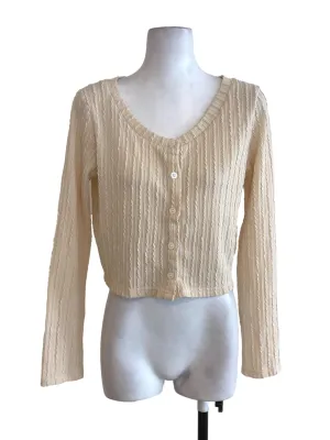 Egg Nog Cable Knitted Top