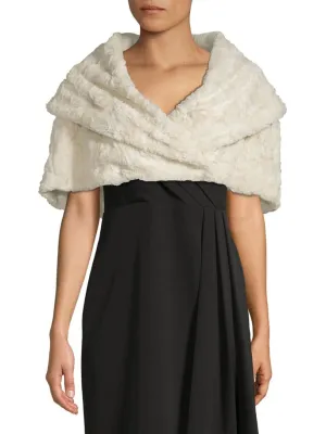 Eliza J Faux Fur Stole, sz S! Retails $119 
