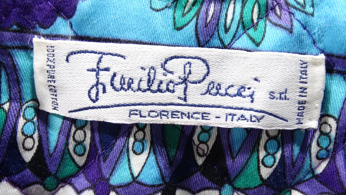 Emilio Pucci 1960's Cotton Quilted Dress