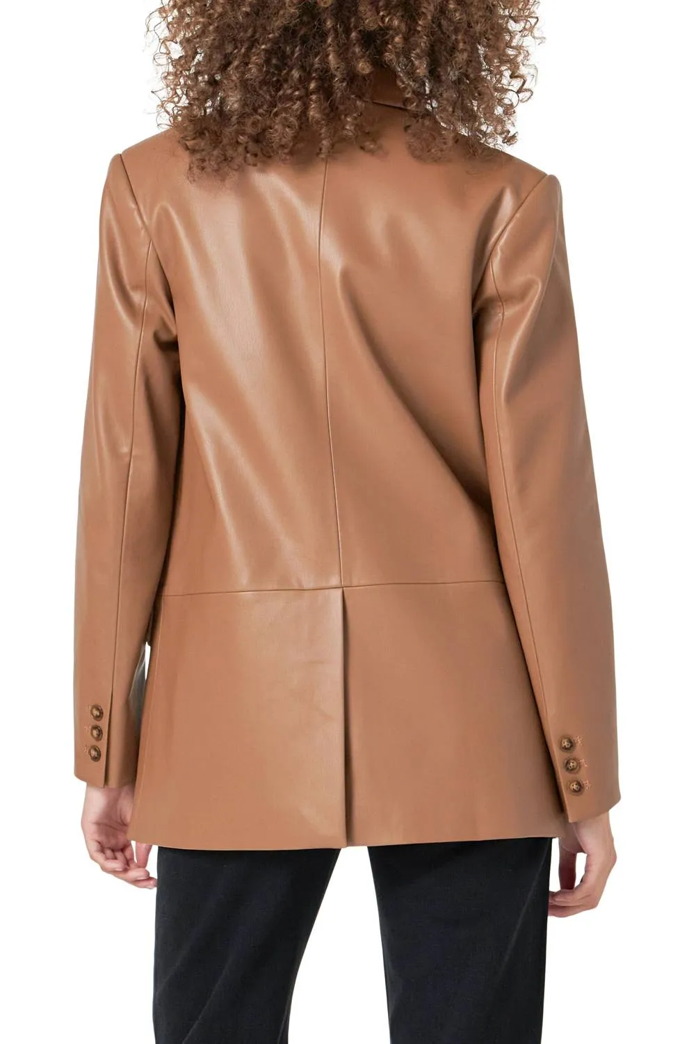 Endless Rose - Faux Leather Blazer