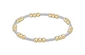 ENewton Classic Joy Pattern 4mm Bead Bracelet - Mixed Metal