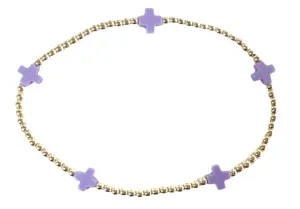 enewton | egirl Signature Cross Small Bracelet - 2mm {Purple}
